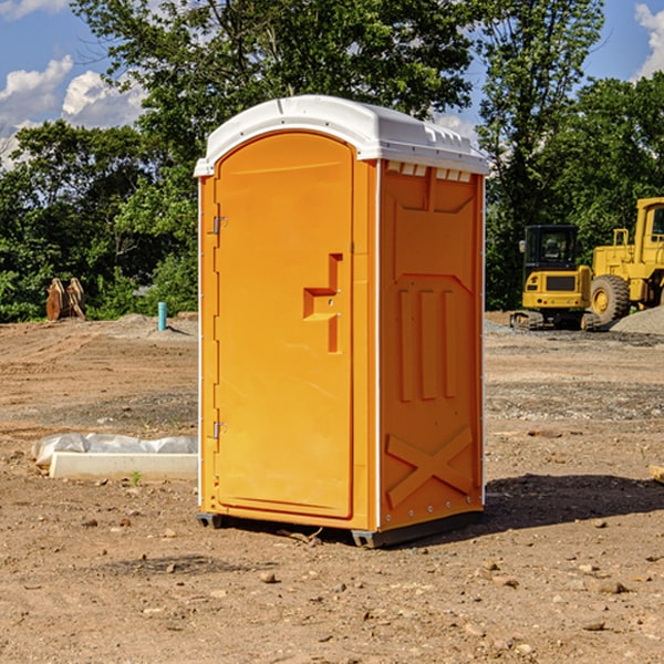 how often are the portable restrooms cleaned and serviced during a rental period in Bloomington Nebraska